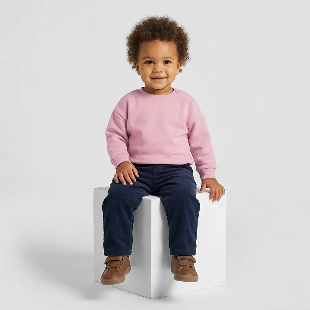 Baby Organic Sweatshirt Baby Changer von Stanley/Stella - Hellrosa