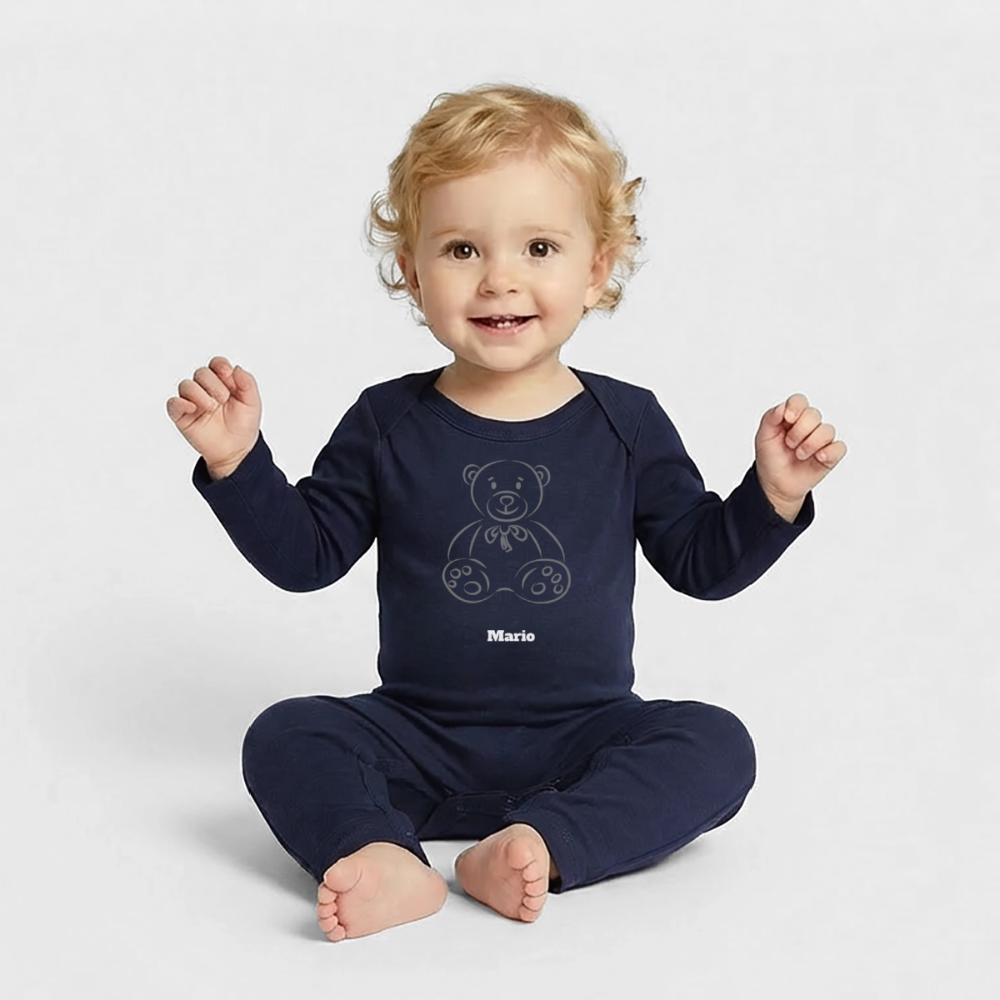 Baby Organic Romper - Navy