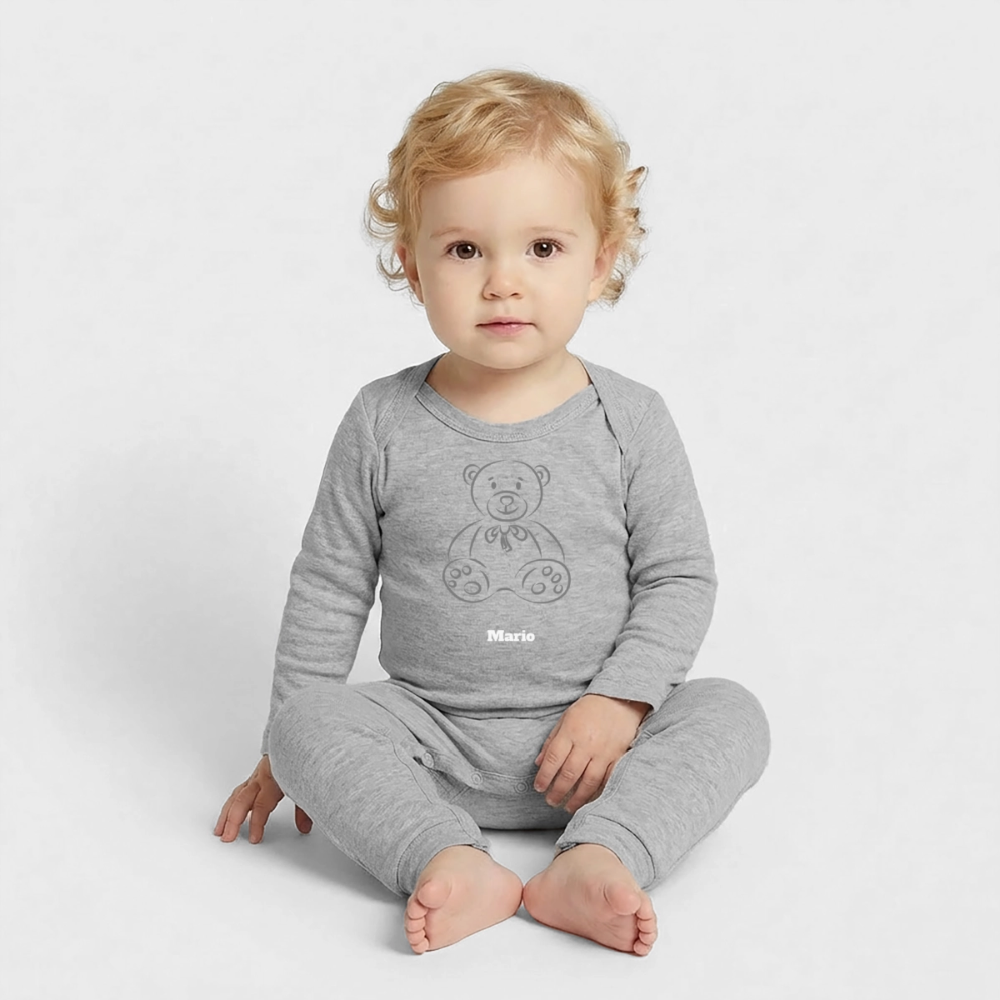 Baby Organic Romper - Grau meliert