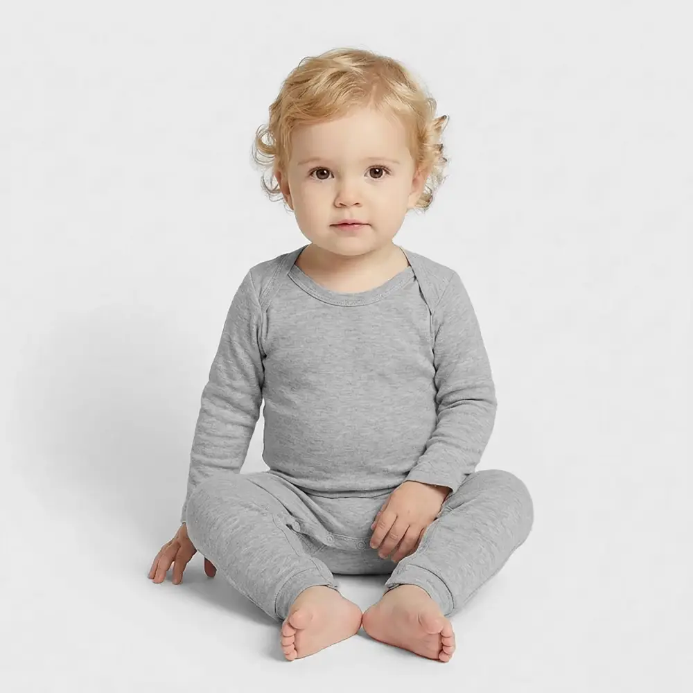 Baby Organic Romper - Grau meliert