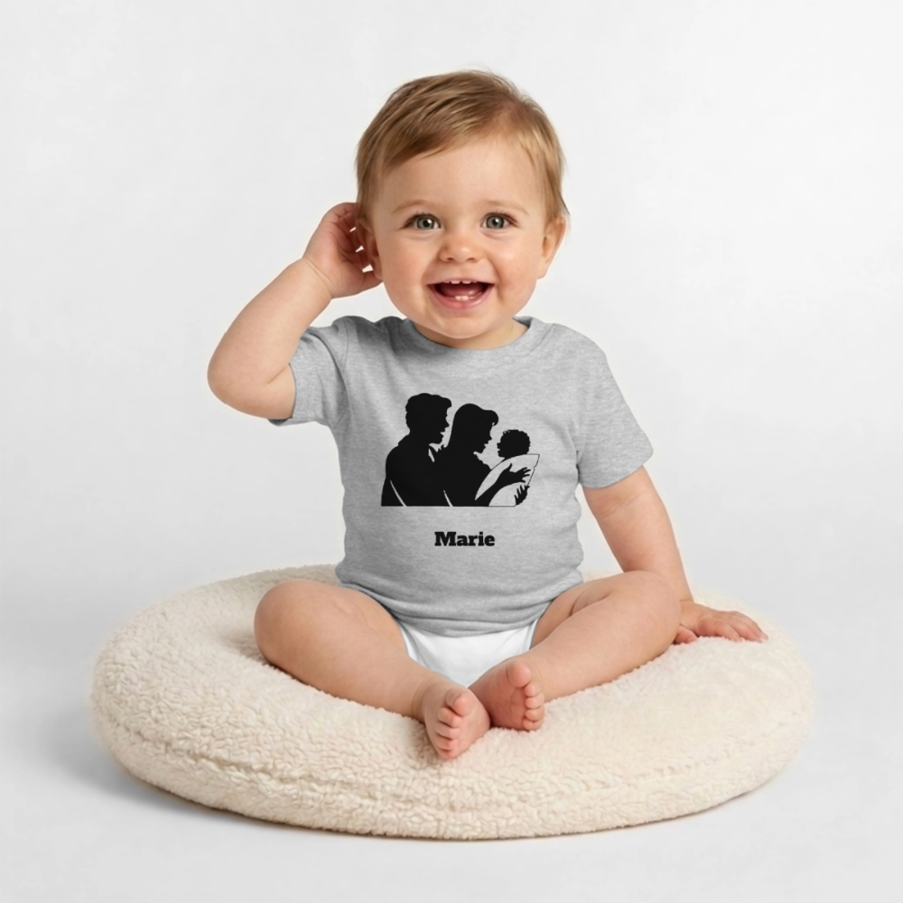 Baby T-Shirt - Grau meliert