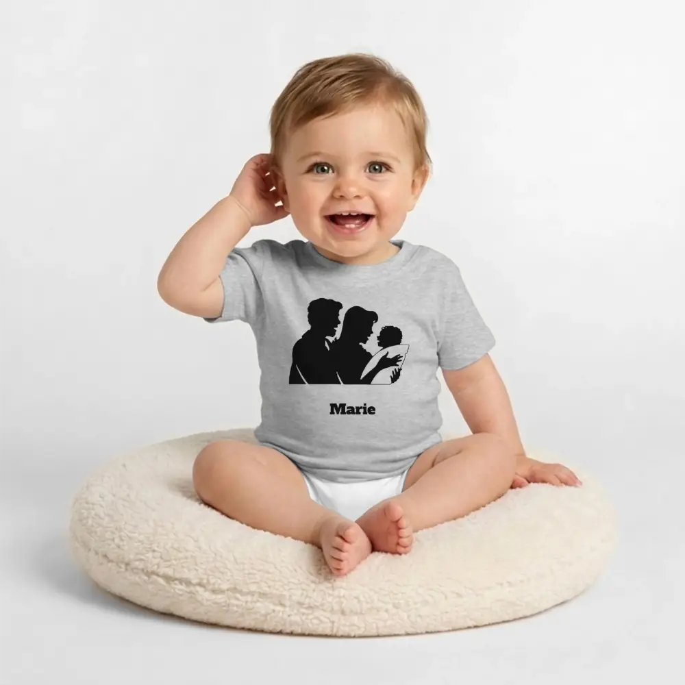 Baby T-Shirt - Grau meliert