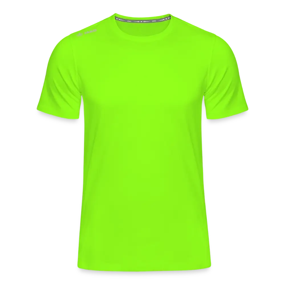 Blaue JAKO Kinder T-Shirt Run 2.0 mit bequemem Schnitt und weichem Material, ideal für Kinder, auf weißem Hintergrund.