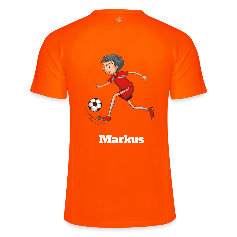 JAKO Kinder T-Shirt Run 2.0 in Königsblau, leichtes, bequemes Sportshirt für Kinder, mit JAKO Branding, auf weißem Hintergrund.
