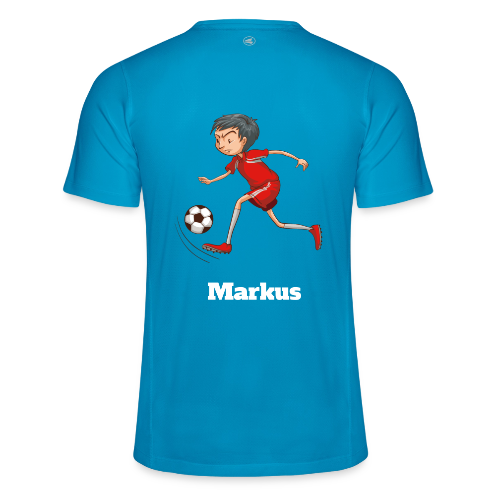 JAKO Kinder T-Shirt Run 2.0 in Königsblau, bequemes Kinder-T-Shirt von Spreadconnect, zeigt den Schriftzug und sportlichen Schnitt