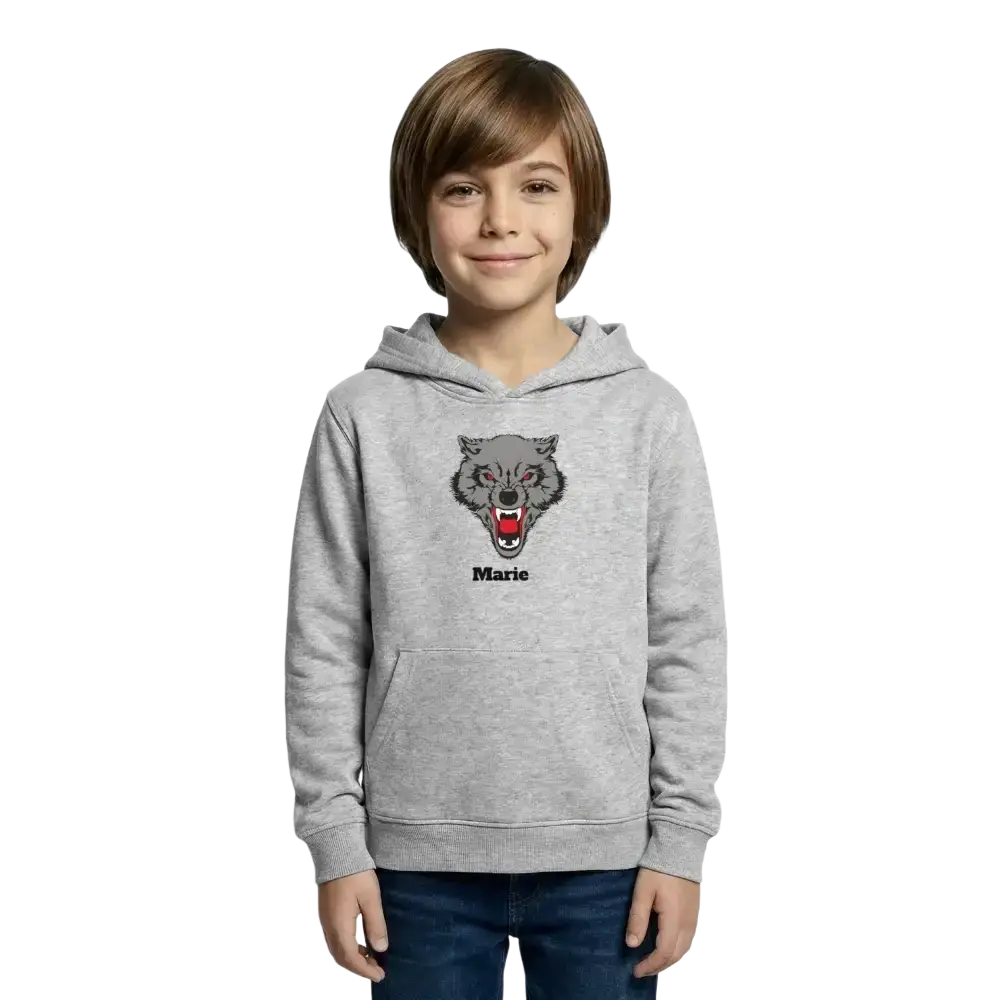 Kids Hoodie - Hellgrau meliert