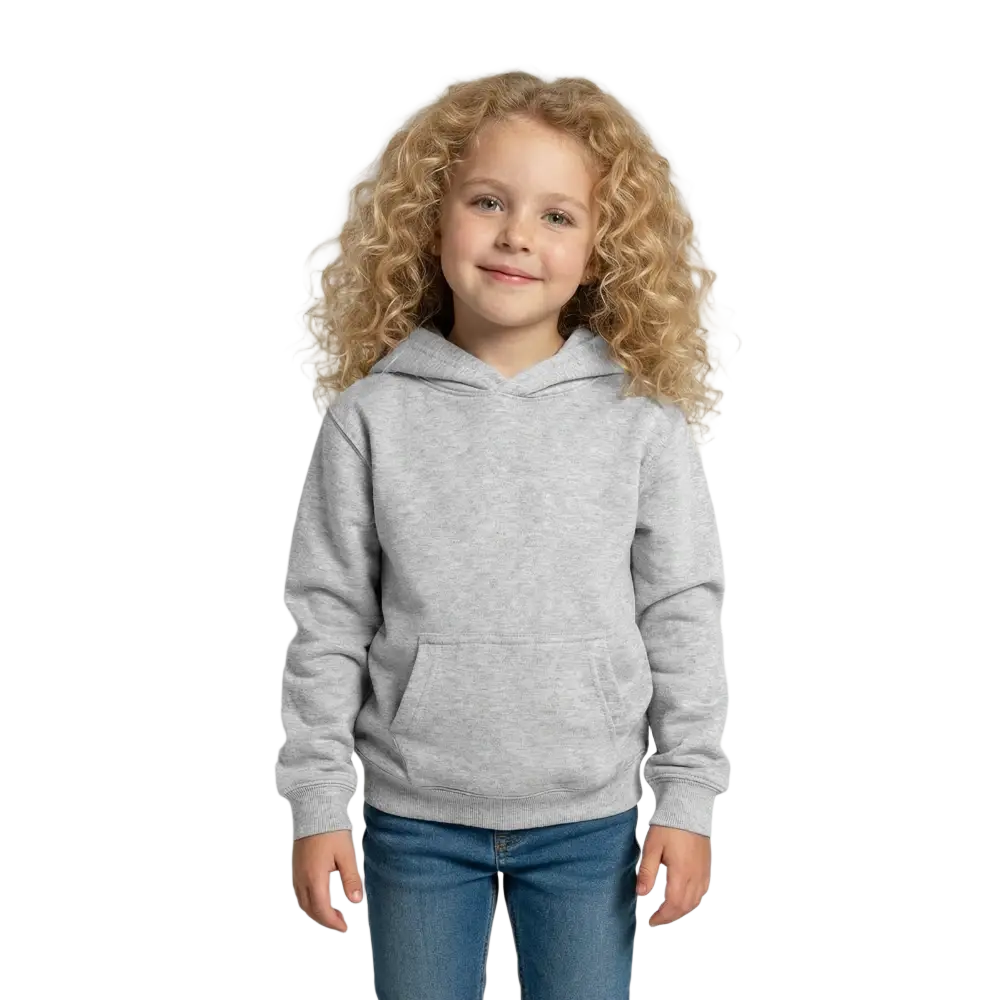 Kids Hoodie - Hellgrau meliert