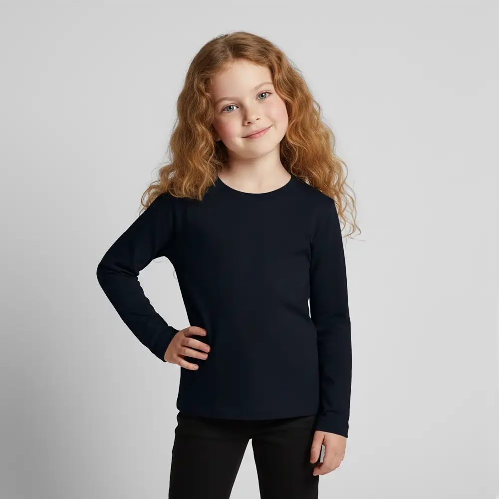 Kids' Premium Longsleeve Shirt - Navy