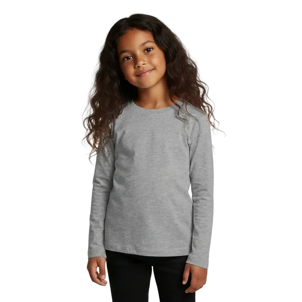 Kids' Premium Longsleeve Shirt - Grau meliert