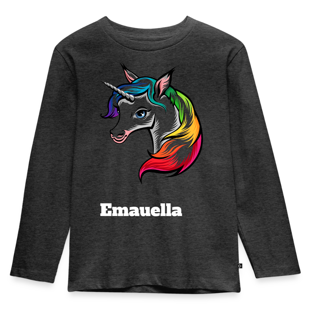 Kids' Premium Longsleeve Shirt - Anthrazit meliert