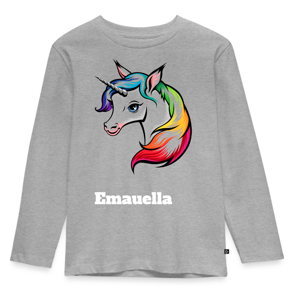 Kids' Premium Longsleeve Shirt - Grau meliert