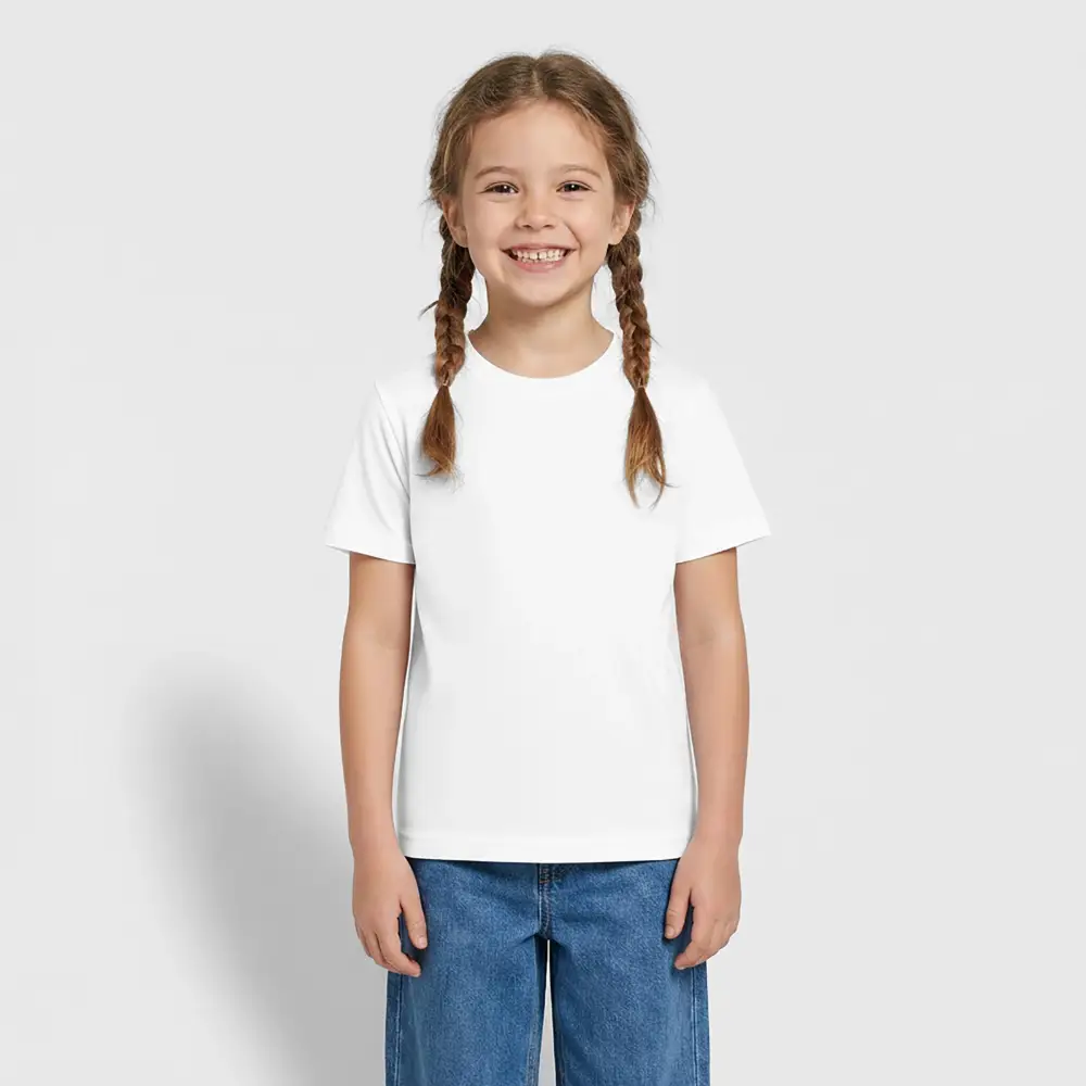 Kids T-Shirt by Russell - Weiß
