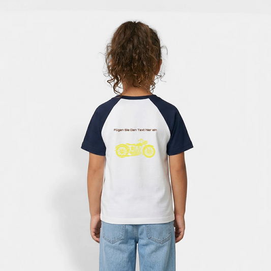 Kinder Baseball T-Shirt - Weiß/Navy