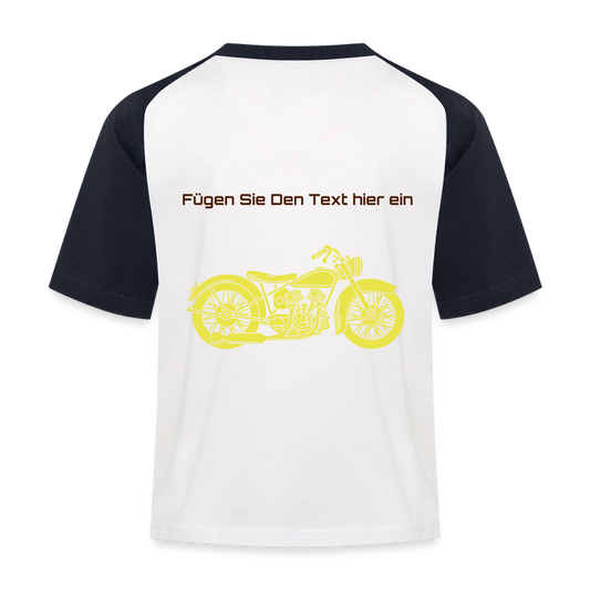 Kinder Baseball T-Shirt - Weiß/Navy