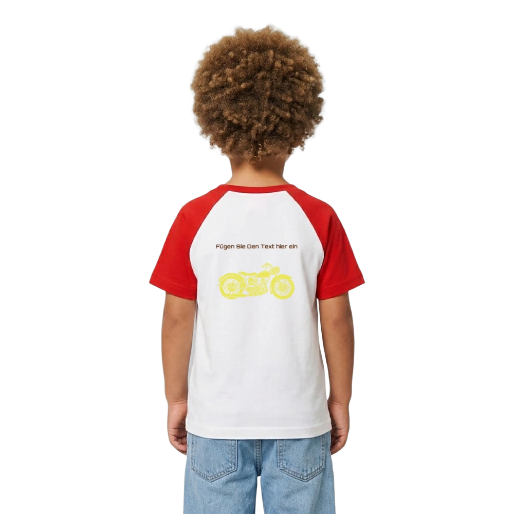Kinder Baseball T-Shirt - Weiß/Rot