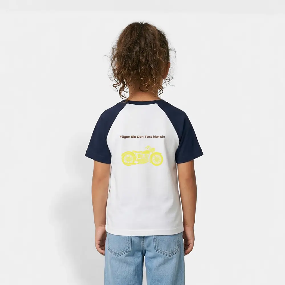 Kinder Baseball T-Shirt - Weiß/Navy