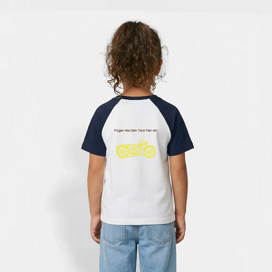Kinder Baseball T-Shirt - Weiß/Navy