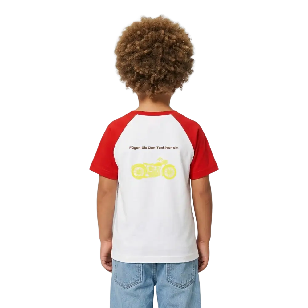 Kinder Baseball T-Shirt - Weiß/Rot