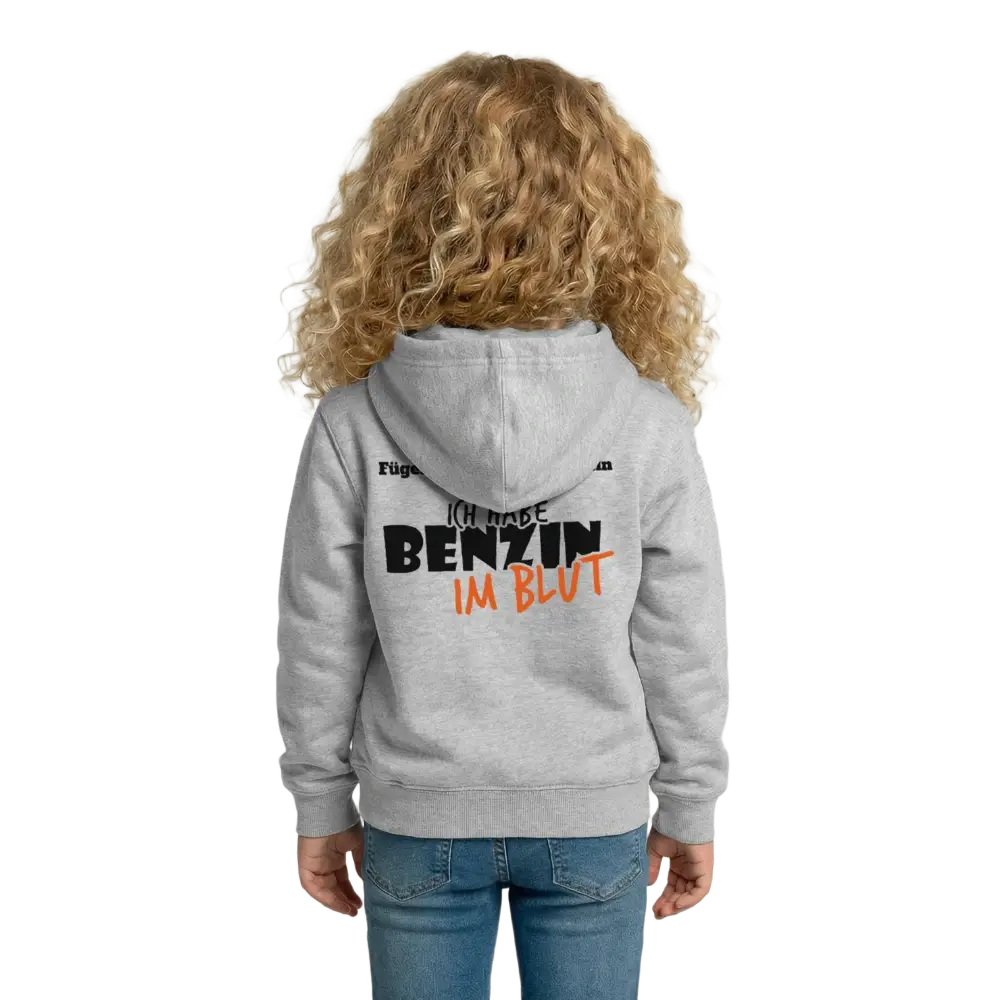 Kinder Hoodie - Hellgrau meliert