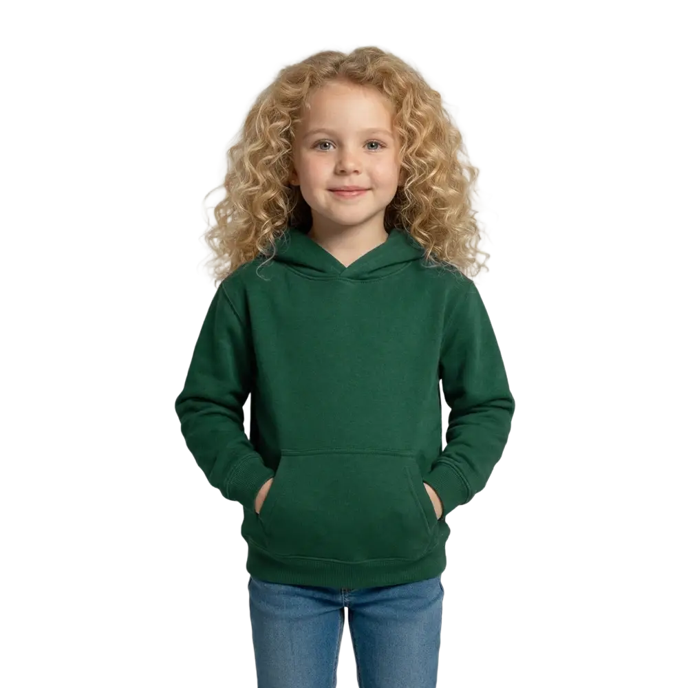 Kinder Hoodie - Flaschengrün