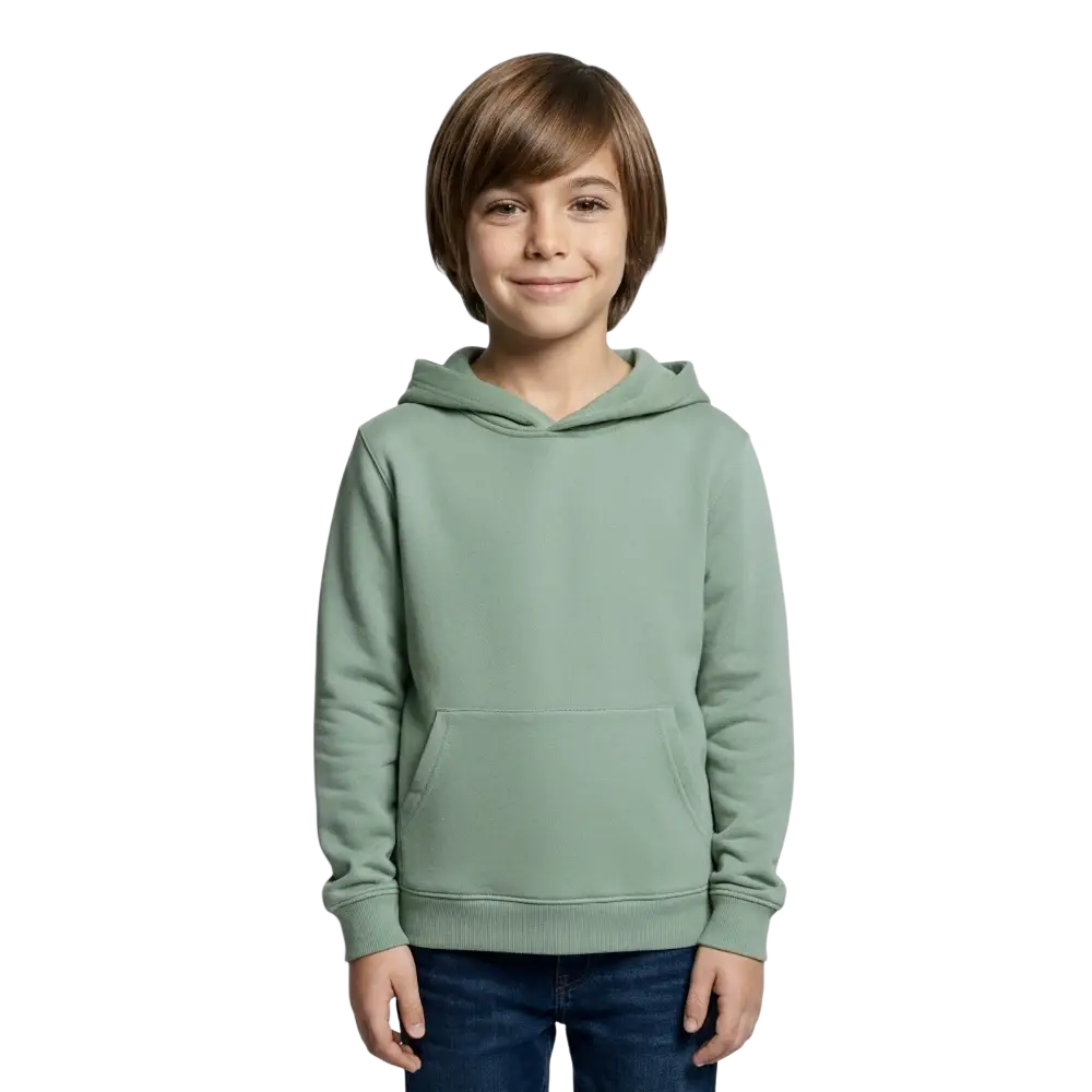 Kinder Hoodie - Hellgrau meliert