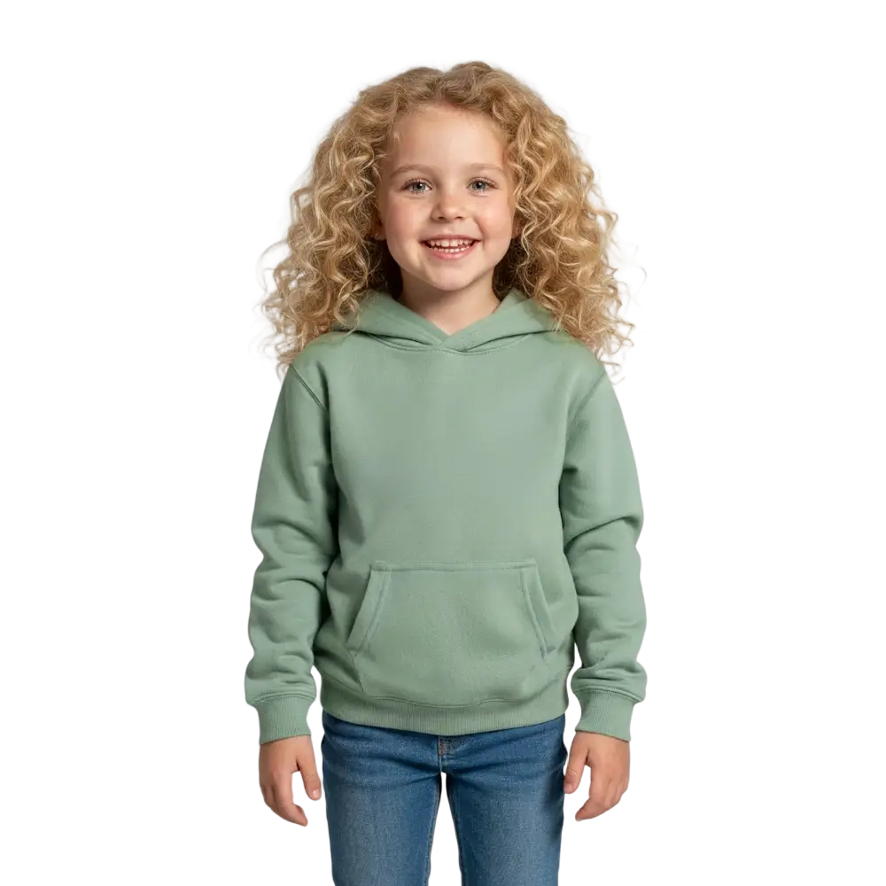 Kinder Hoodie - Graugrün