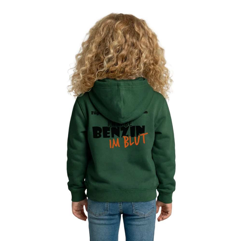 Kinder Hoodie - Flaschengrün
