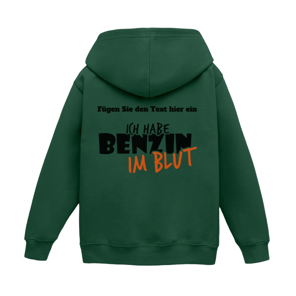 Kinder Hoodie - Flaschengrün