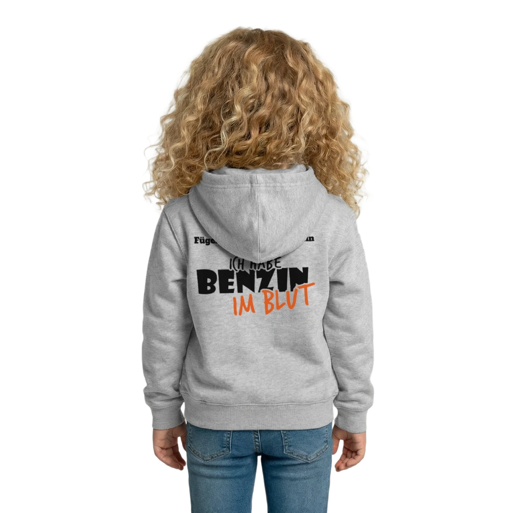 Kinder Hoodie - Hellgrau meliert