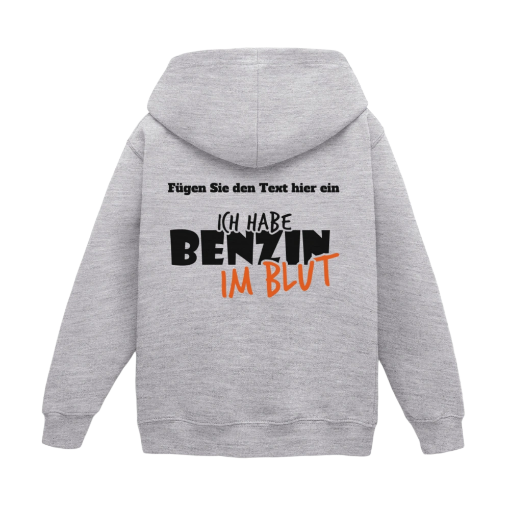 Kinder Hoodie - Hellgrau meliert