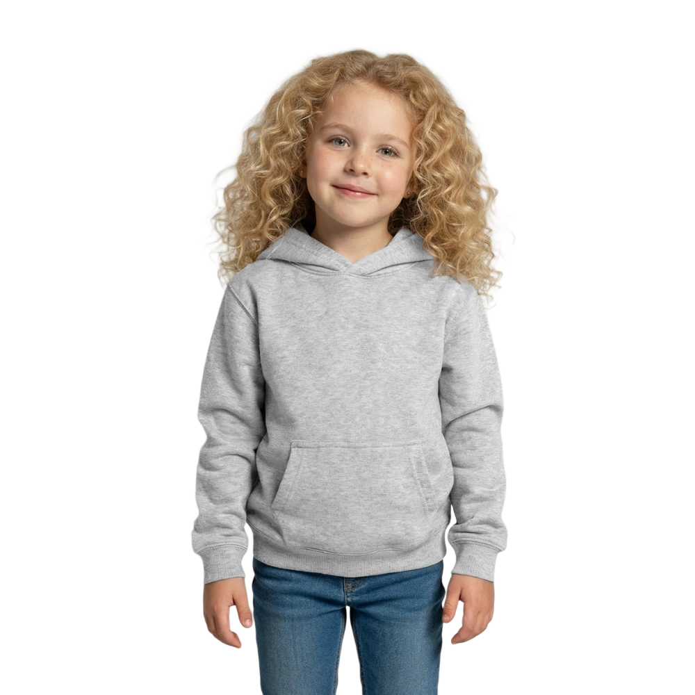 Kinder Hoodie - Hellgrau meliert