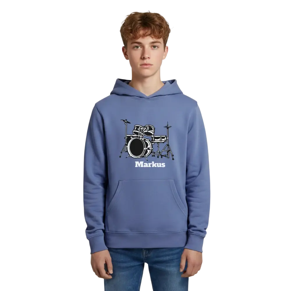 Stanley/Stella Mini Cruiser Teen Organic Hoodie - Blau