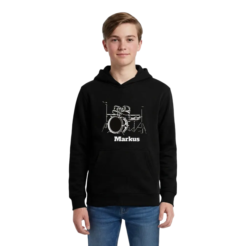 Stanley/Stella Mini Cruiser Teen Organic Hoodie - Schwarz