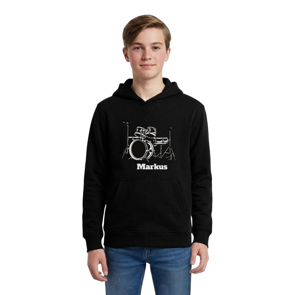 Stanley/Stella Mini Cruiser Teen Organic Hoodie - Schwarz