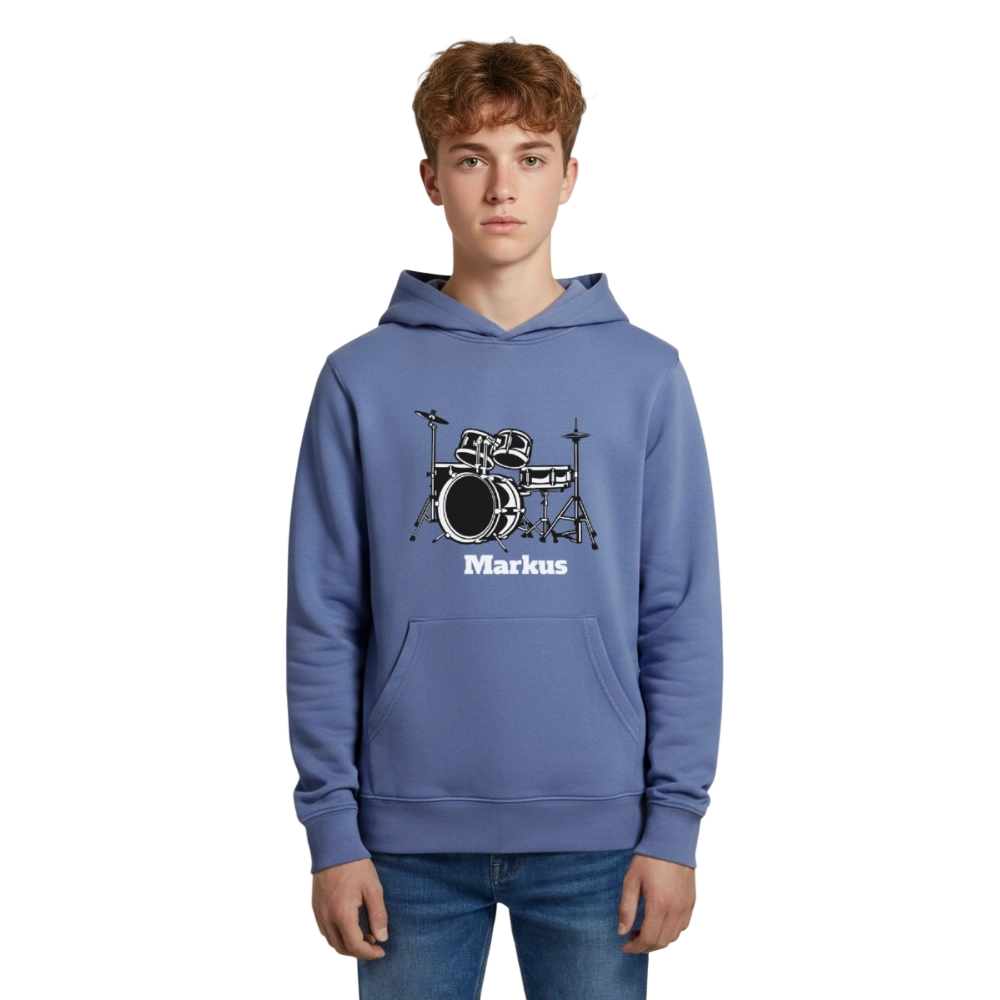 Stanley/Stella Mini Cruiser Teen Organic Hoodie - Blau