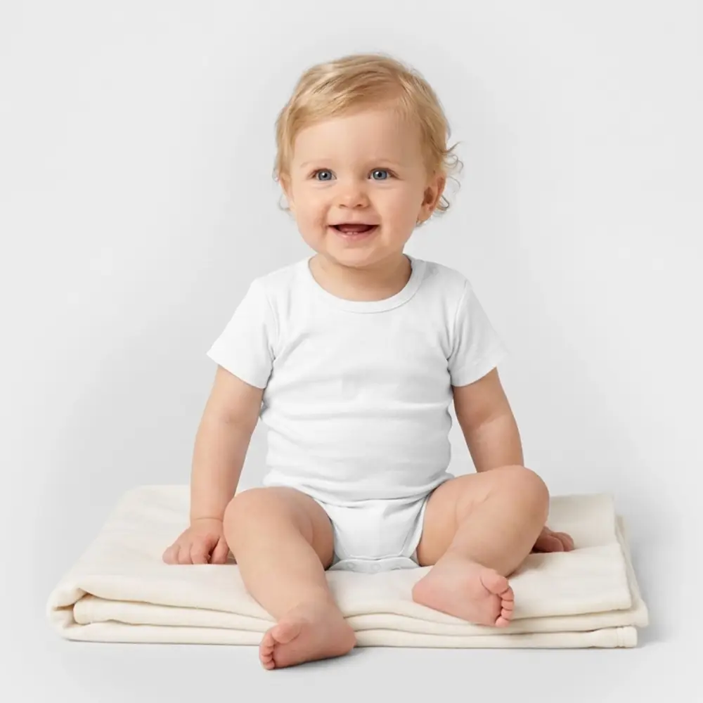 Stanley/Stella Organic Short-Sleeved Baby Bodysuit - Weiß