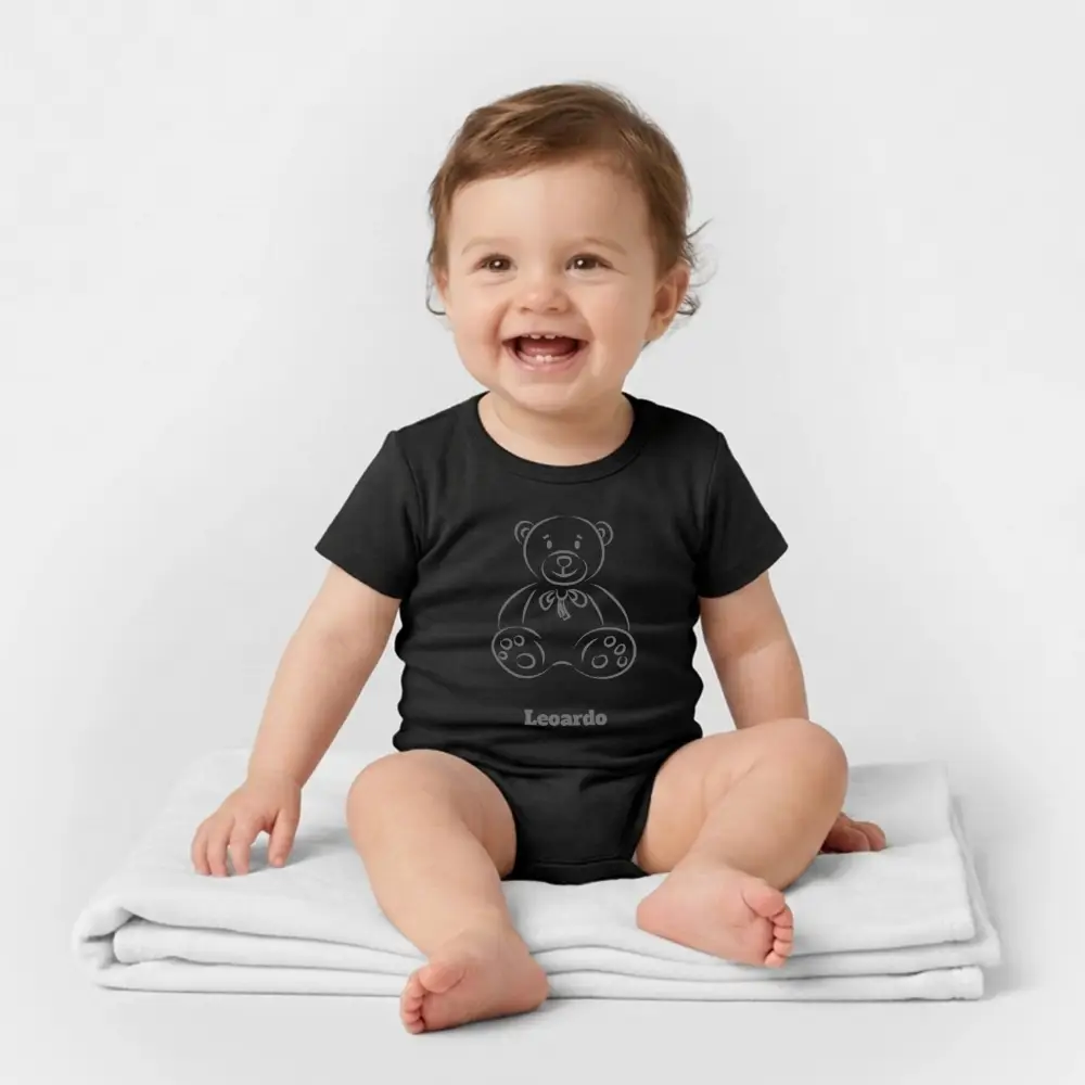 Stanley/Stella Organic Short-Sleeved Baby Bodysuit - Schwarz