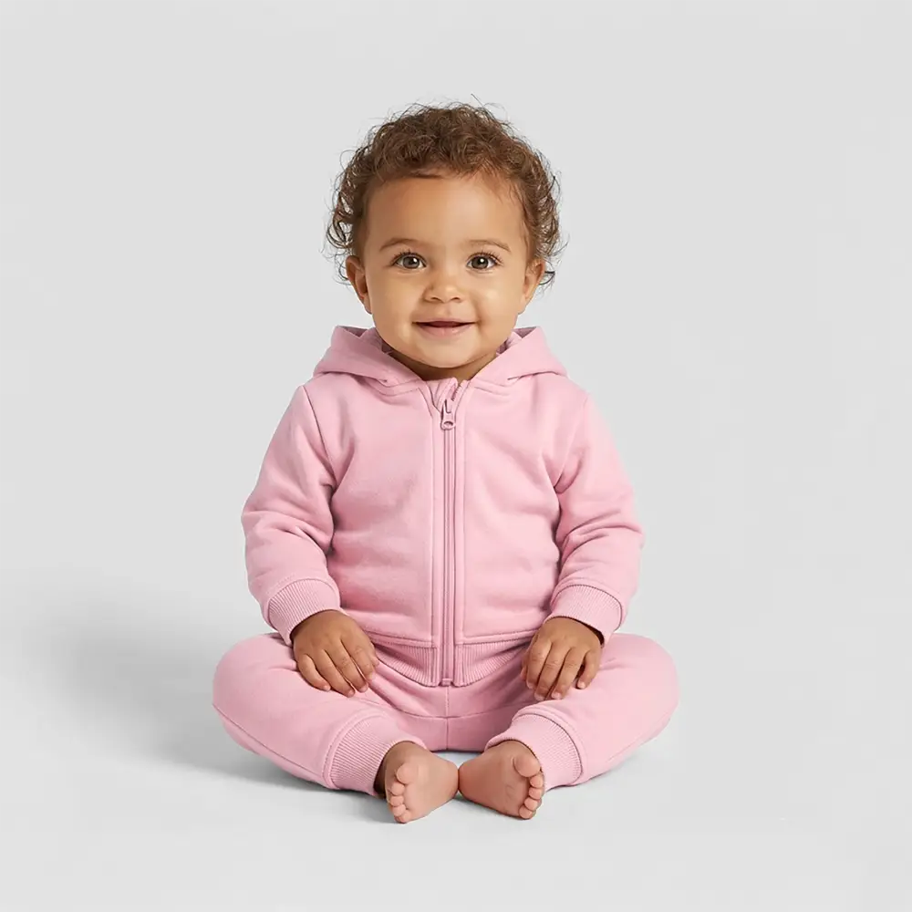 Stanley/Stella Organic Zip Hoodie BABY CONNECTOR - Hellrosa