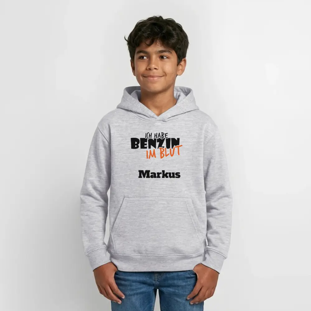 Teen Hoodie - Hellgrau meliert