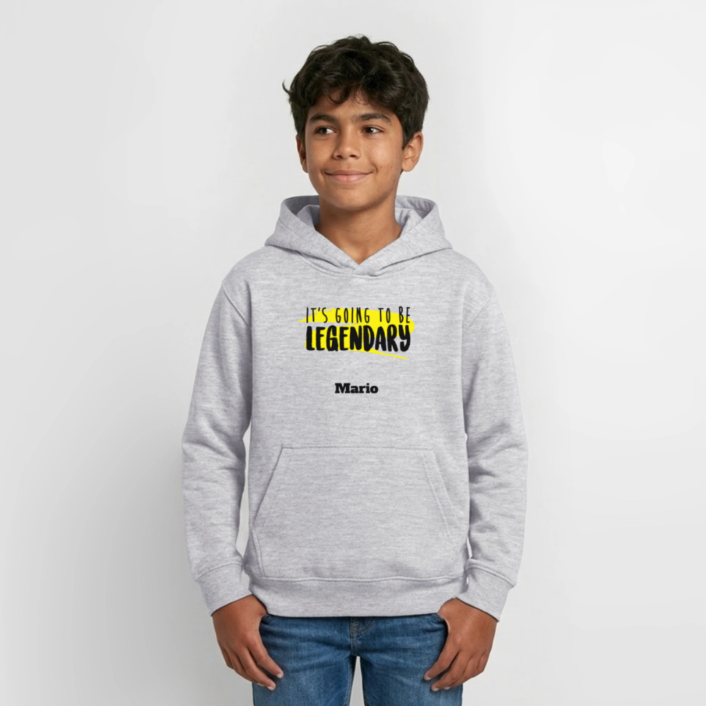 Teen Hoodie - Hellgrau meliert