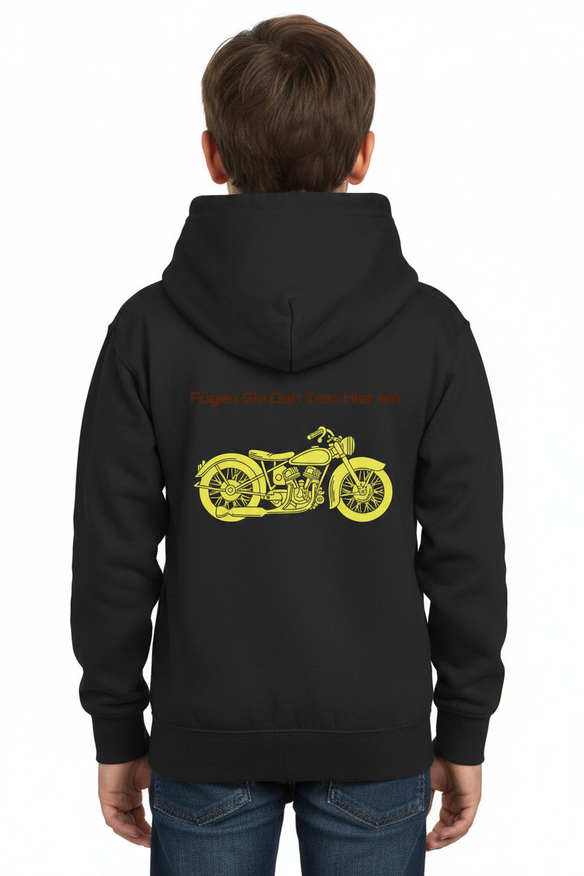 Teenager Kontrast-Hoodie - Schwarz/Grau meliert