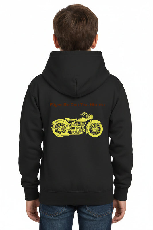 Teenager Kontrast-Hoodie - Schwarz/Grau meliert
