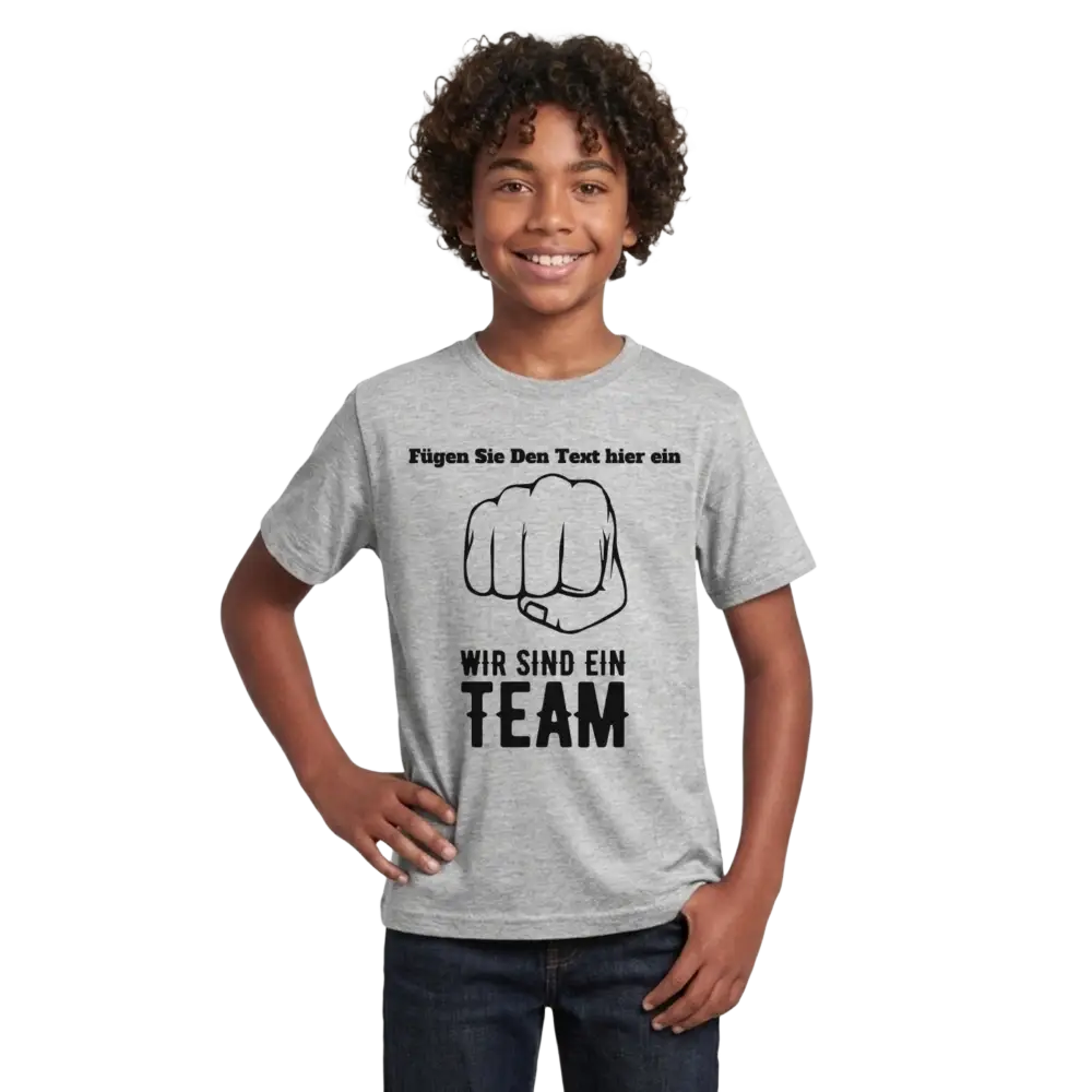 Teenager T-Shirt - Grau meliert