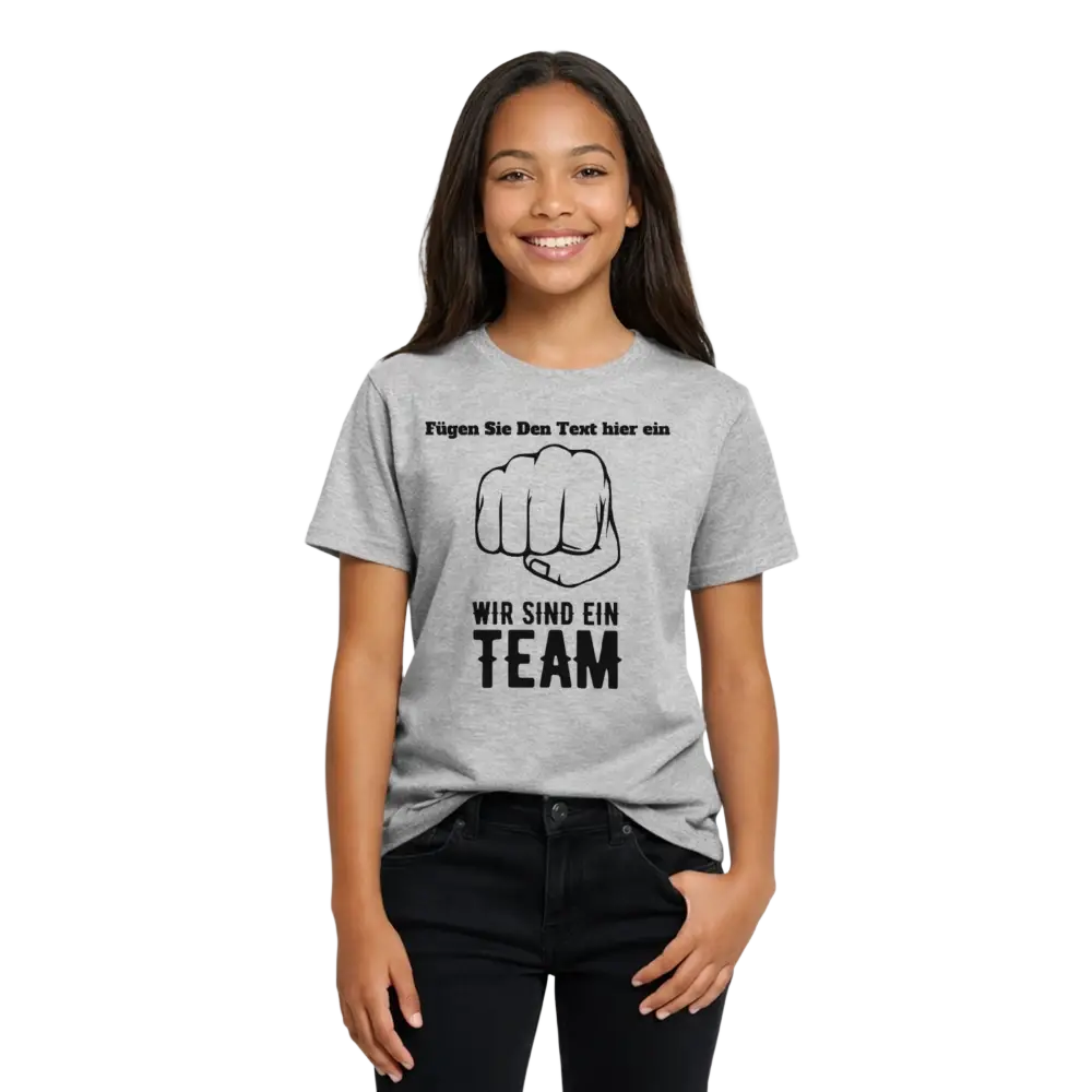 Teenager T-Shirt - Grau meliert